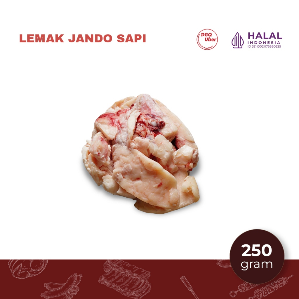 Lemak Jando Sapi Fresh Frozen 250 Gram | Halal, Kenyal, Gurih dan Higienis | Pengganti Butter untuk 