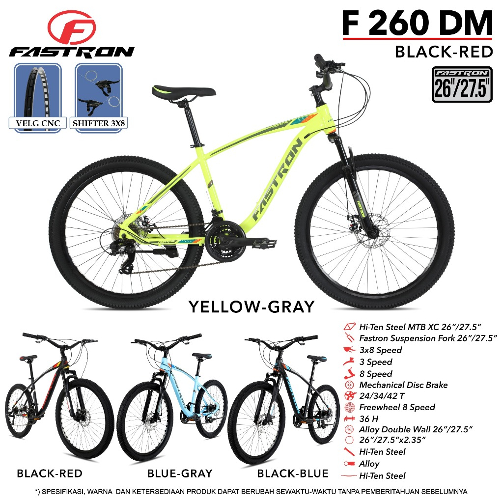 Sepeda gunung mtb 27,5 inch Fastron f-260 DM sepeda gunung fastron f-260 DM