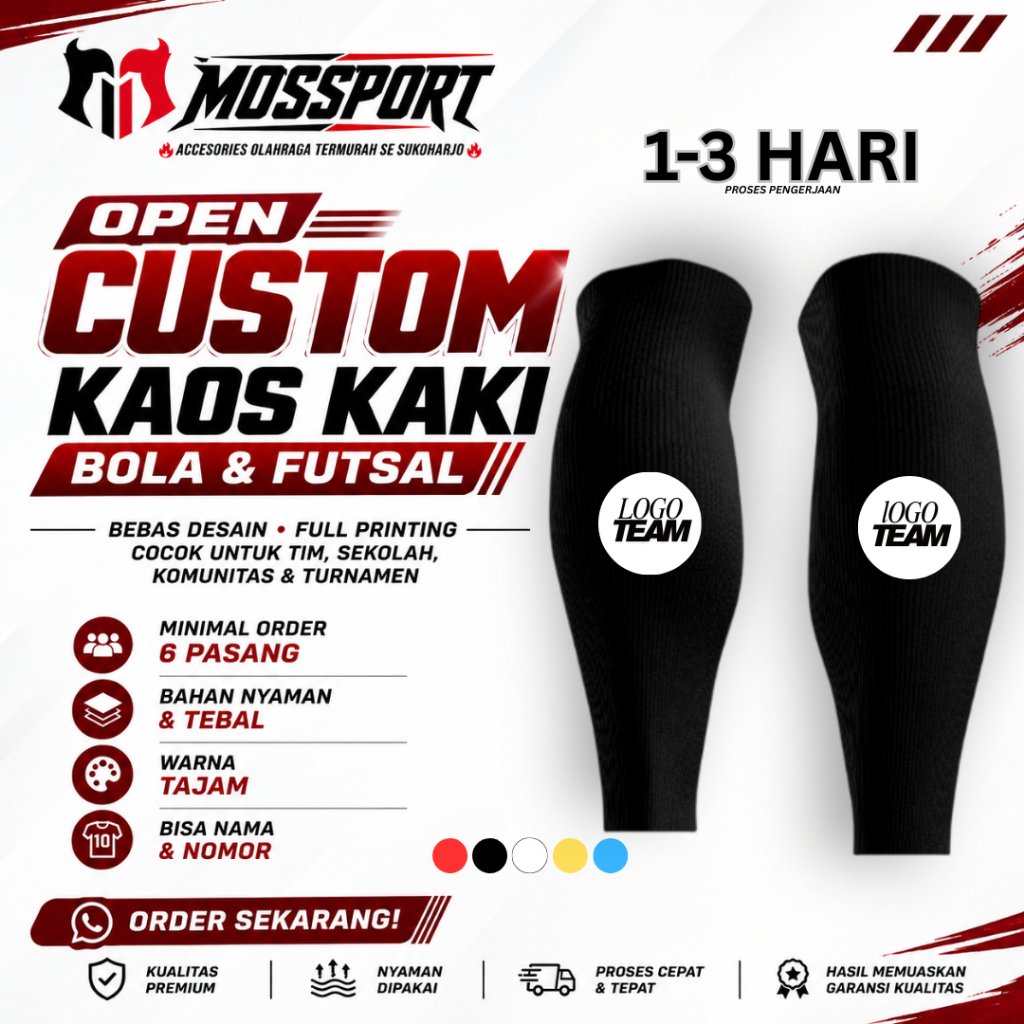 Custom Kaos Kaki Sepak Bola Futsal Free Desain Bebas Nyaman Di Pakai