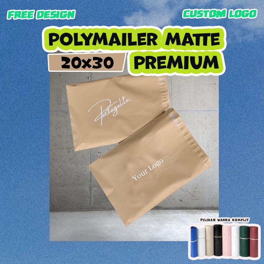 Plastik POLYMAILER MATTE CUSTOM LOGO 20x30(+5)