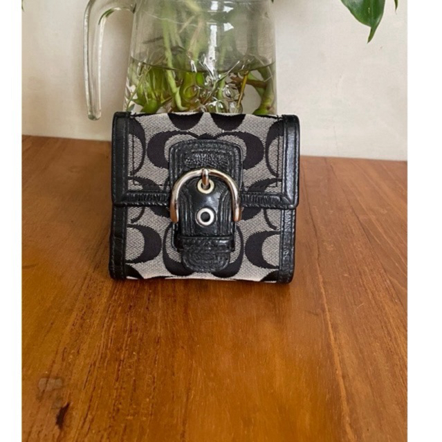 Dompet vintage coach/ wallet rare item/ signature black