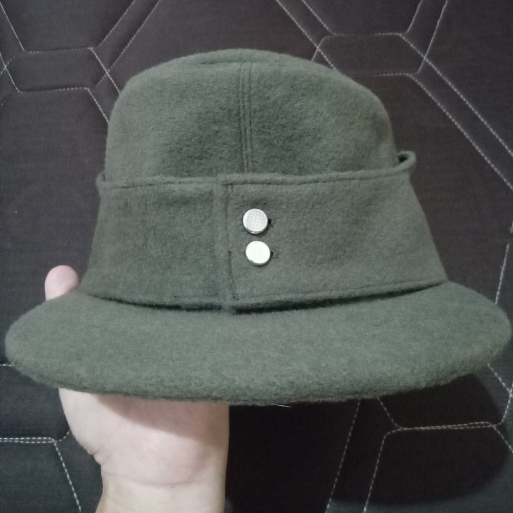 Topi M43 Jerman ww2 fieldgrey wool