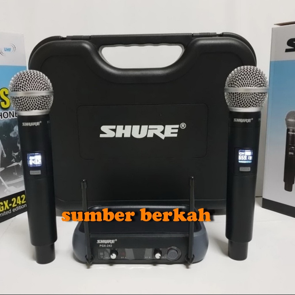 Mic Wireless Shure PGX 242 shure PGX242 Mic Pegang Pegang  Handled