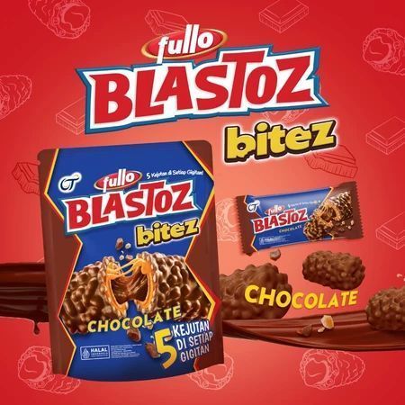 Fullo Blastoz Bitez Chocolate - Blastoz share it - blastoz pouch 80gr - blastos