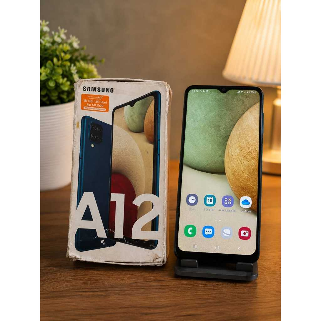 HP Samsung Galaxy A12 Blue 6/12 GB Second | Handphone Samsung Galaxy A12