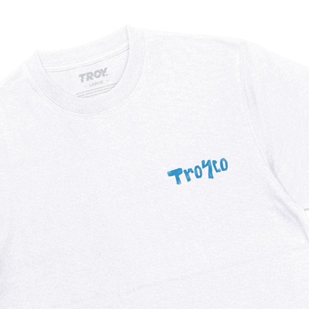 Troy Company T-Shirt White Tears Are Gone -  Kaos Pria Lengan Pendek Putih MTD 3687