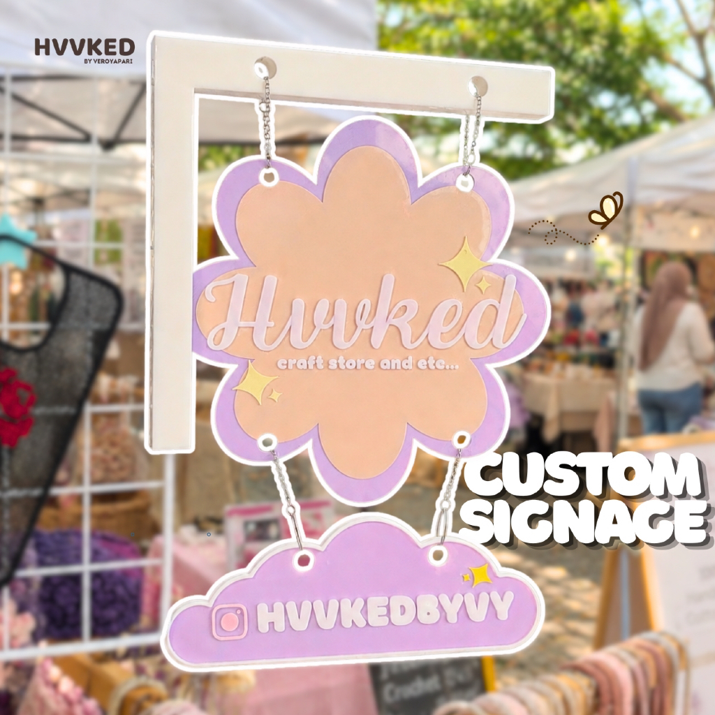 [HVVKED] Custom Signage Toko Custom Plang Toko Bazaar