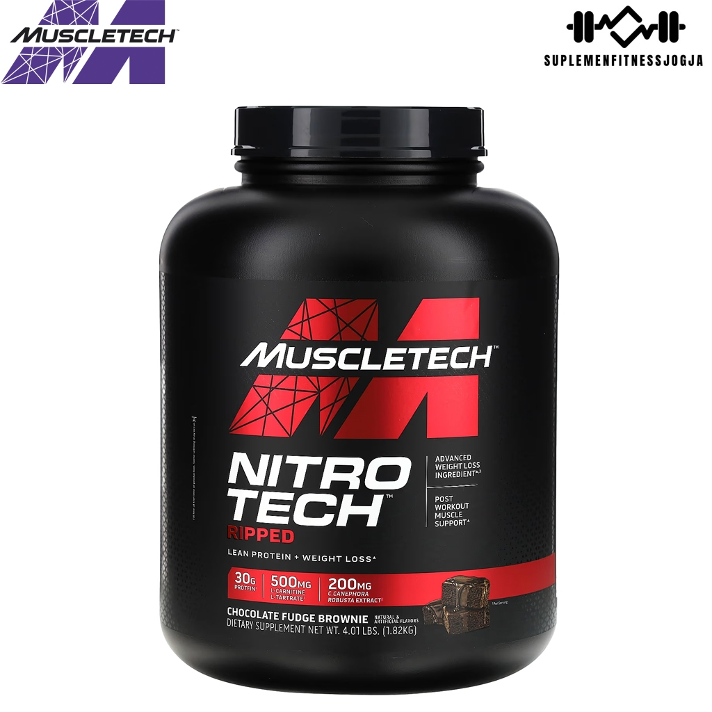 MUSCLETECH MT Nitrotech Ripped 4 lbs Whey Protein Nitro Tech Ripped