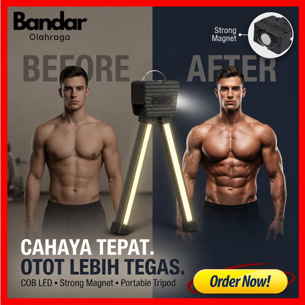 Gym lamp 2.0 / muscle lamp - lampu gym magnet Definisikan otot