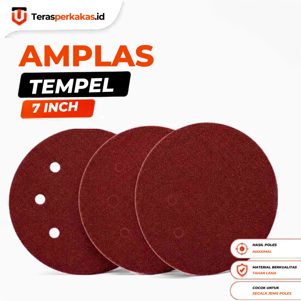 Amplas Bulat 7 Inch Tempel Amplas Poles 18 CM - Grit 2000