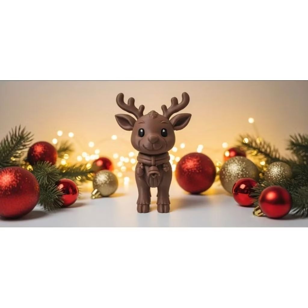 Reindeer with Jingle Bells Christmas Figure | Rusa Kutub Dekorasi Natal