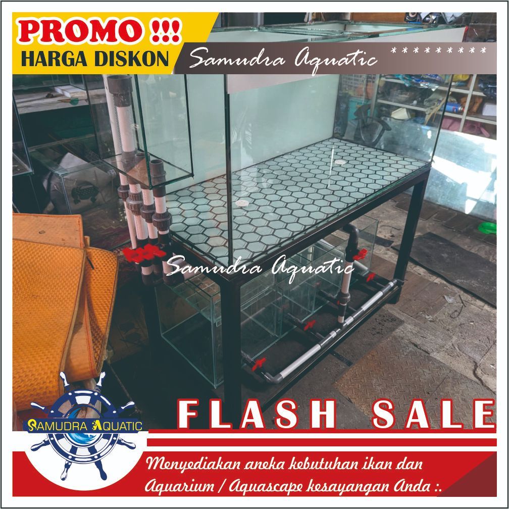 AQUARIUM SUMP BAWAH MEGA TANK SATU SET | AQUARIUM SUMP FILTER BAWAH SATU SET | AQUARIUM KACA