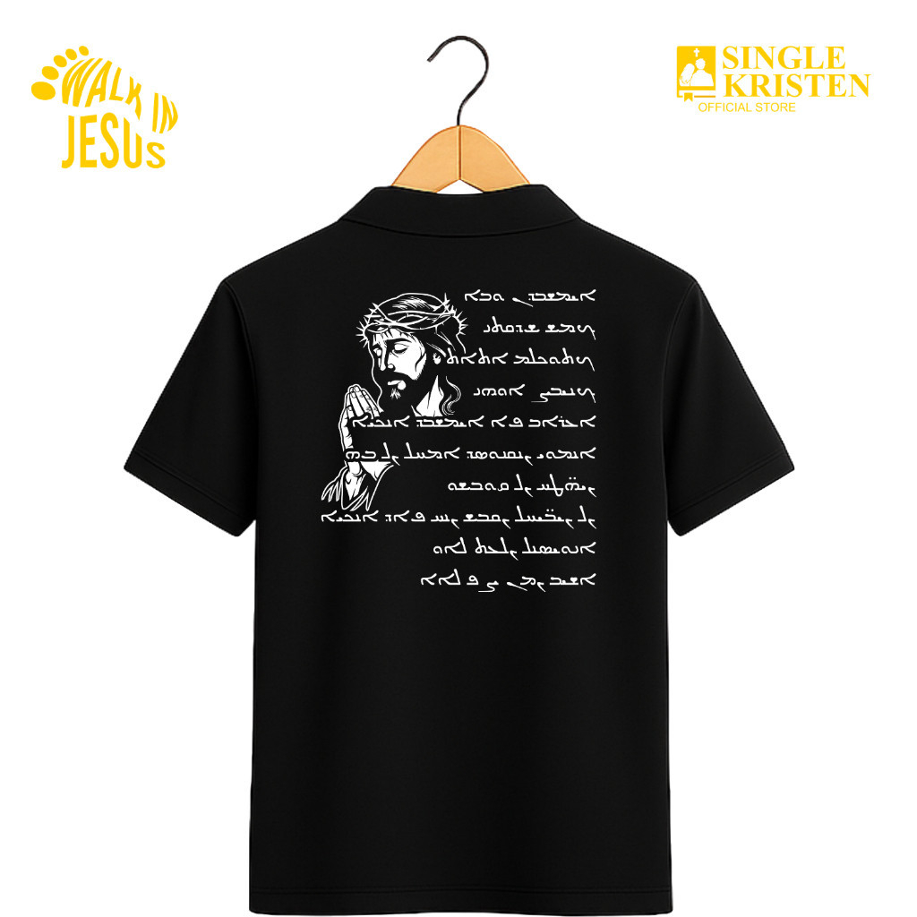 DOA BAPA KAMI BAHASA ARAM (Ka) [KAOS POLO/KAOS BERKERAH] - Kaos Rohani - Bahan Premium - Sangat Nyam