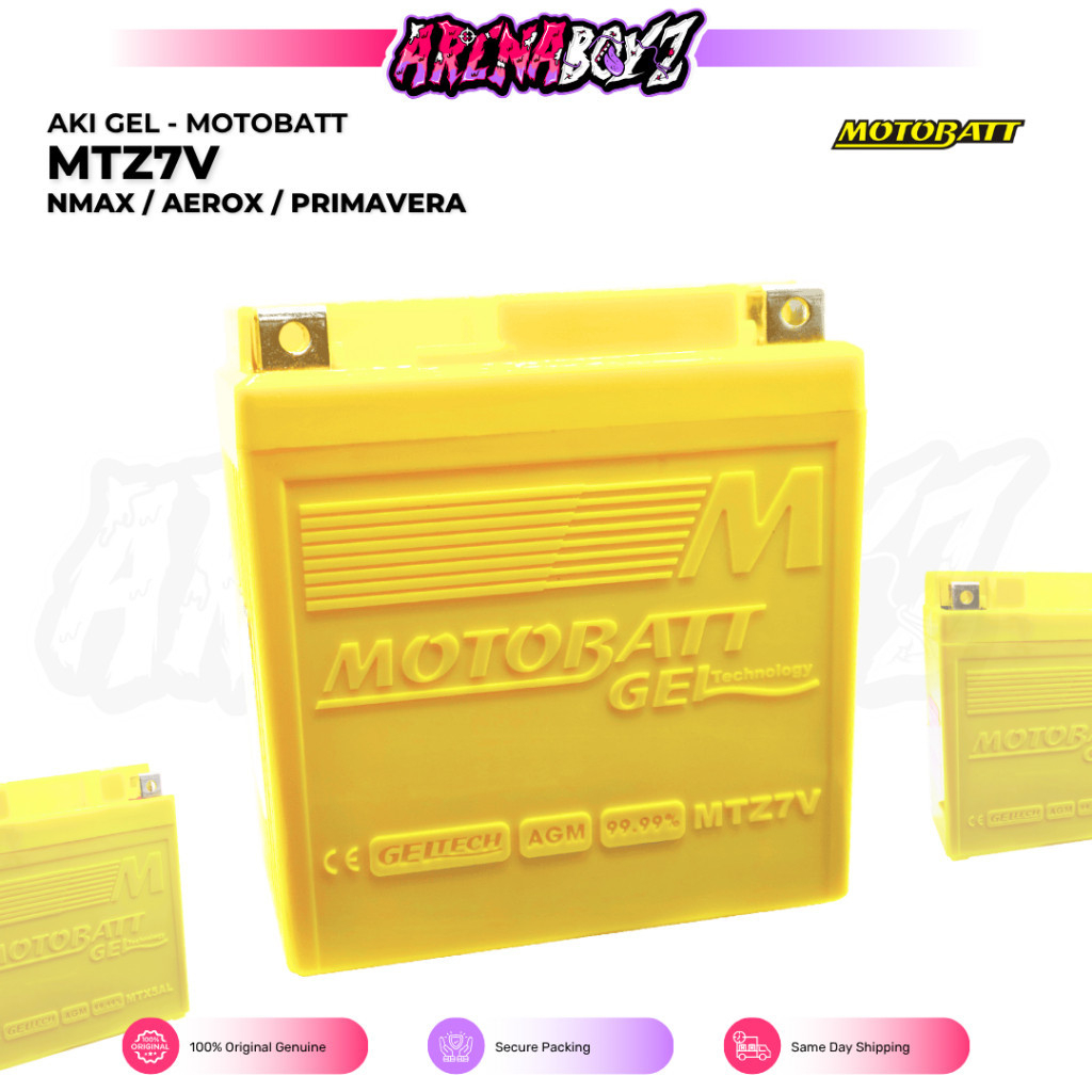 MOTOBATT aki Gel 7Ah 12 Volt - Motobatt Aki PCX KLX ADV Nmax 155 Original Motobatt
