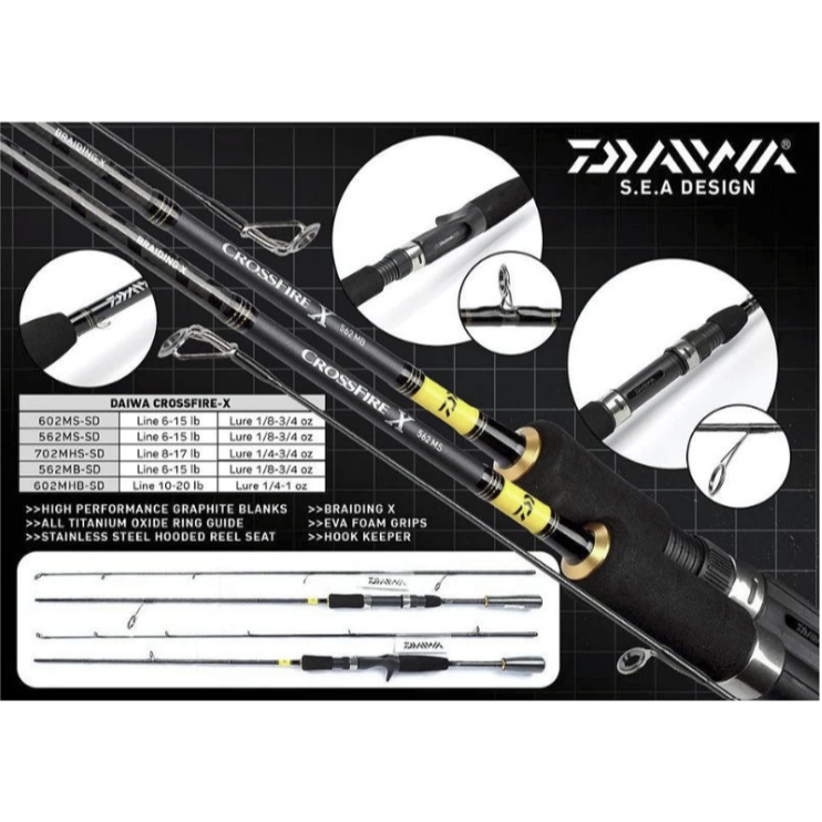 JORAN PANCING DAIWA CROSSFIRE / CROSSFIRE X SPINING BC BAITCASTING BERKUALITAS