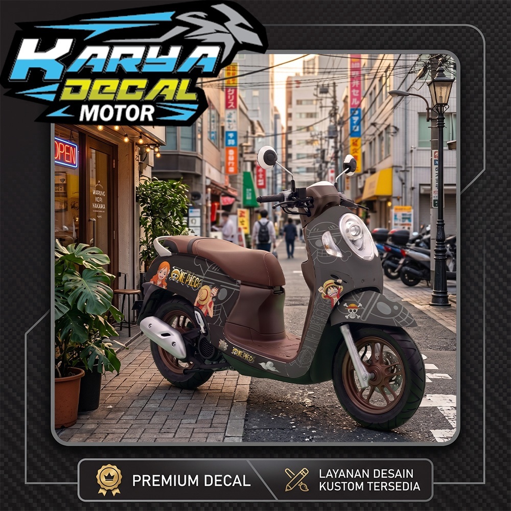 STICKER DECAL SCOOPY 2022 ONEPIECE BLACK BROWN