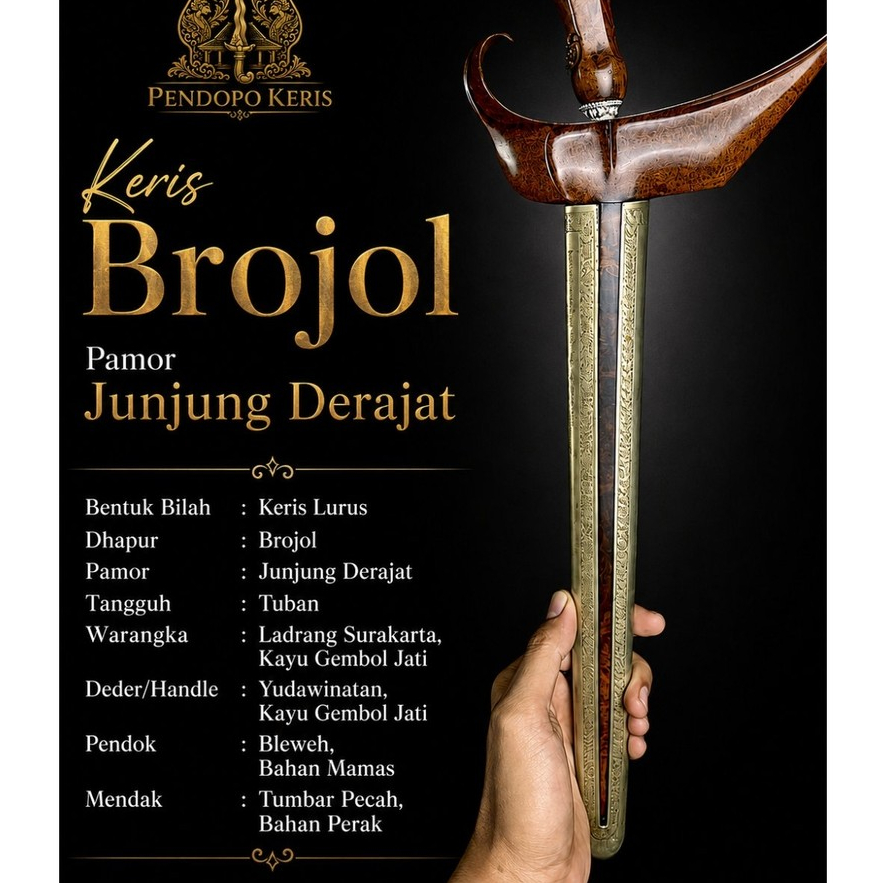 Keris Brojol Pamor Junjung Derajat Tangguh Tuban TUS