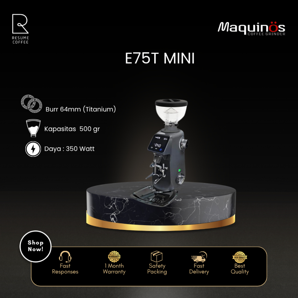 Maquinos E75T Mini Grinder Kopi - Grinder Maquinos E75 Titanium burr Espresso