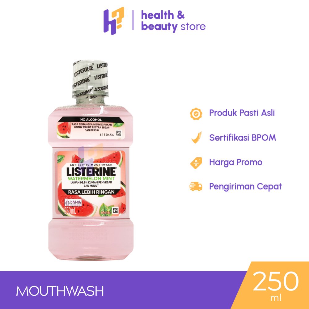 LISTERINE WATERMELON MINT | OBAT KUMUR ANTISEPTIK, OBAT KUMUR MULUT, KEBERSIHAN MULUT, CEGAH BAU MUL