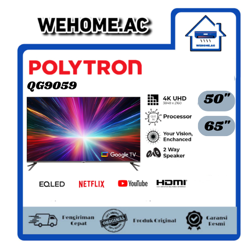 TV EQLED Polytron Google TV 50QG3059 / 65QG9059 TV EQLED Polytron 50 Inch /65 Inch TV QLED Polytron