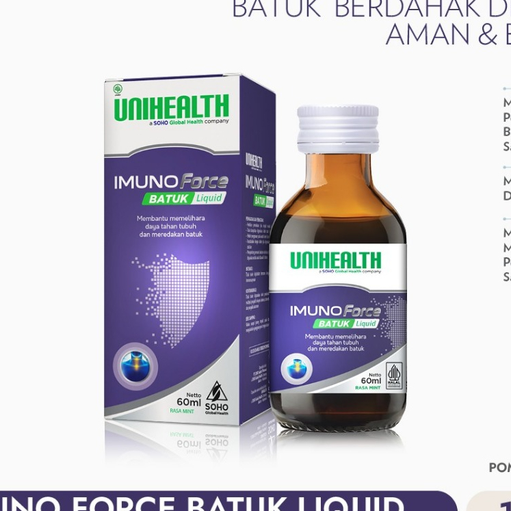 Unihealth Imuno Force Obat Batuk Liquid 60ml