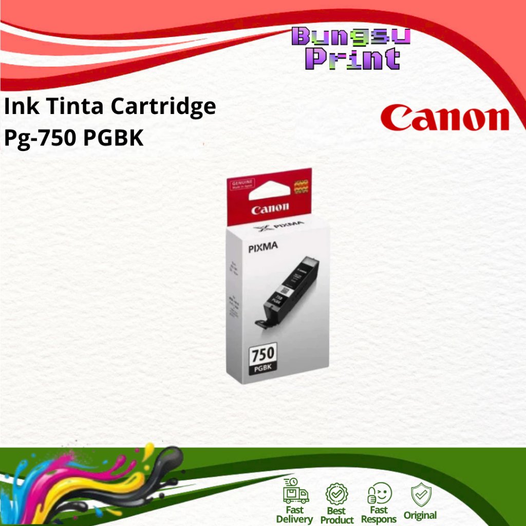 Tinta Canon PGI-750 PGBK Cartridge Original Printer IX6870 IP7270 IP8770