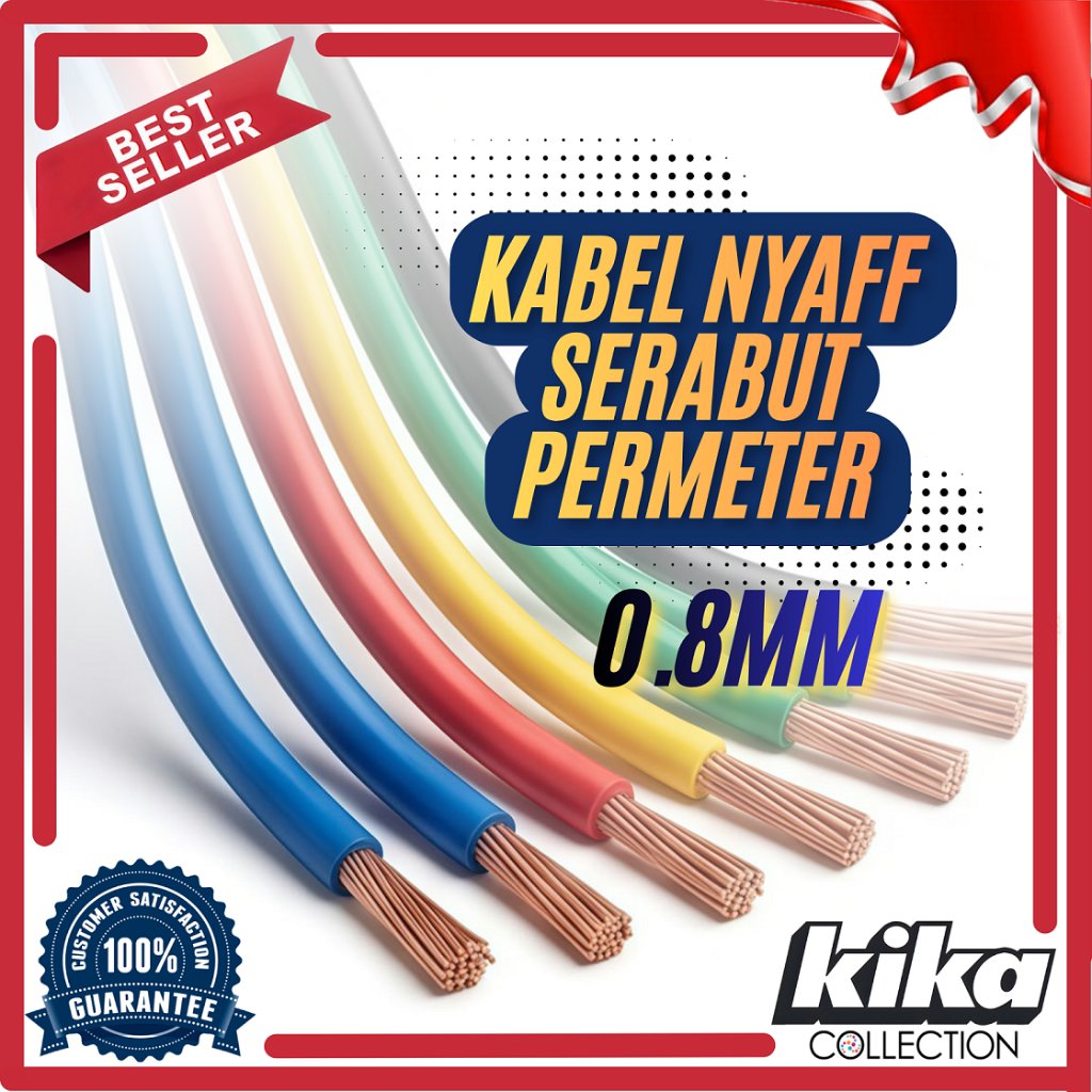 Kabel Serabut NYAF 0.8mm Kabel NYAF 0.8mm Per Meter