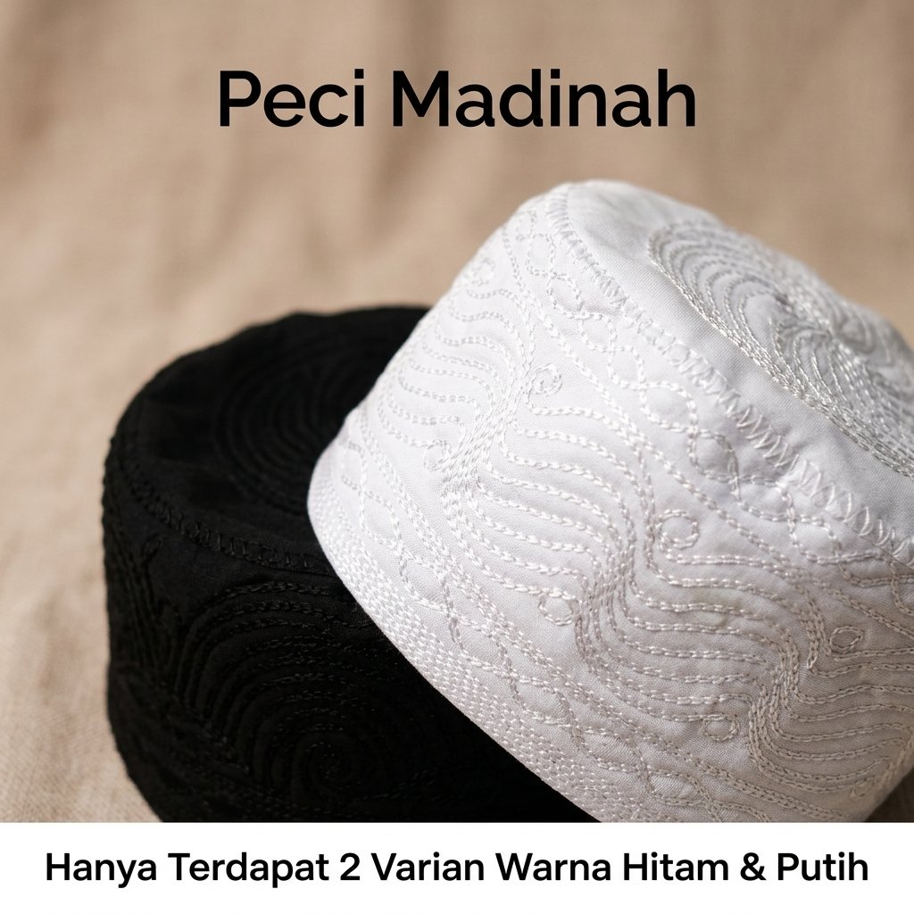 Peci Madinah / Peci Haji putih / peci putih al madinah