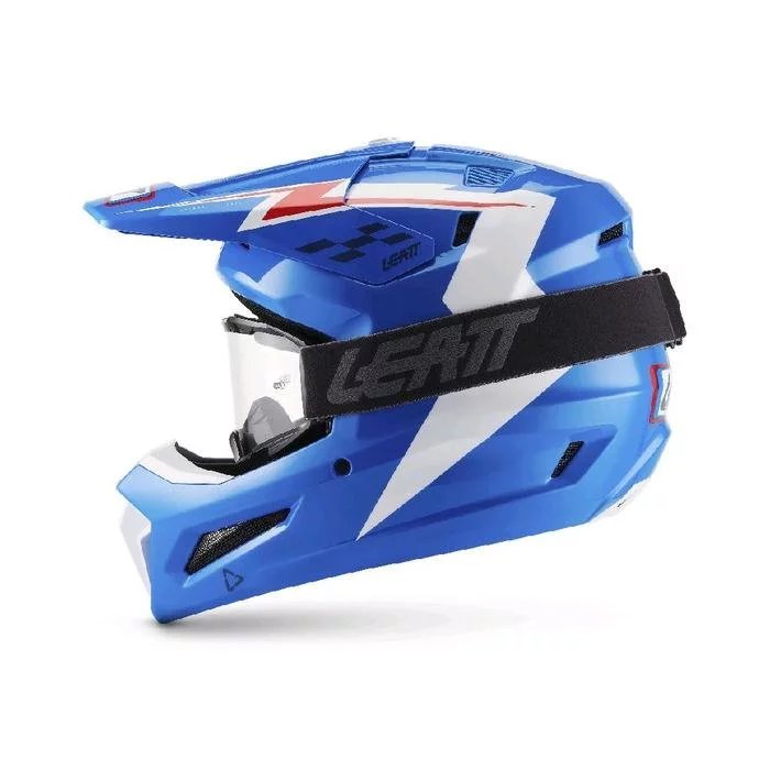 Helm Leatt 3.5 V27 Blue Helmet Leatt Kit With Goggle Vizion 2.5 Helmet Leatt 3.5 New Original
