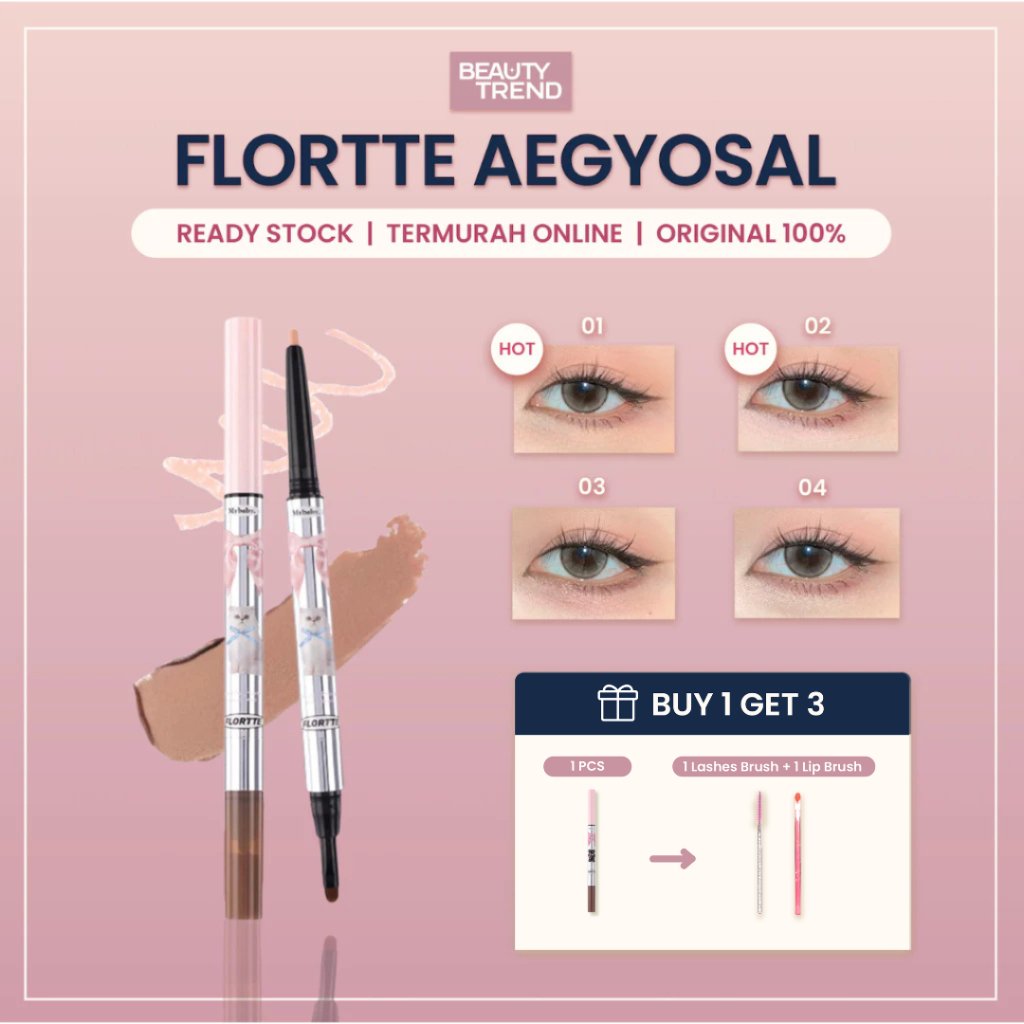 [READY ORI] Flortte Aegyosal Flortte Mesmerizing Princess Aegyosal Pencil Flortte Eyeliner Pencil