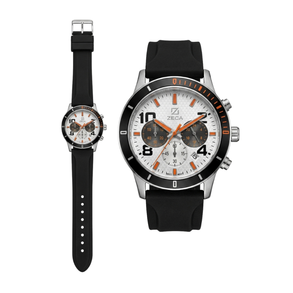 Zeca New Arrival Jam Tangan Pria Chronograph Silicon Rubber 225M Men Series