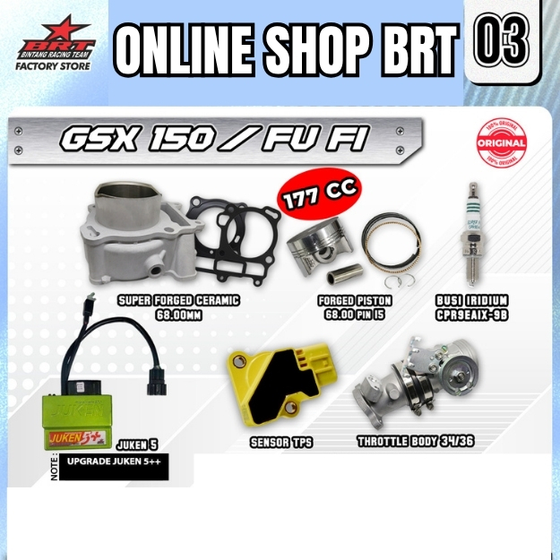 PAKET BORE UP TOURING 3 & 7 BRT GSX 150 SATRIA FU FI 150 SATRIA F F150 INJEKSI