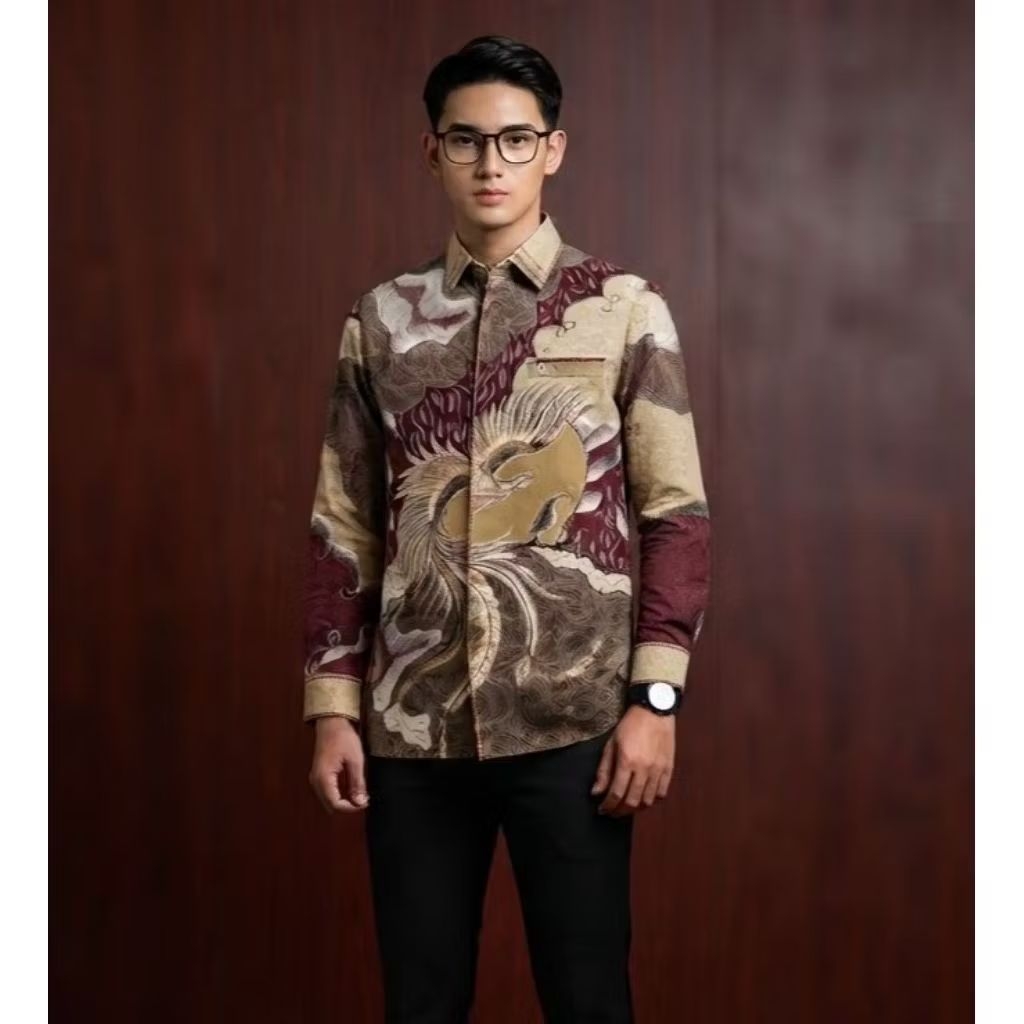 ADIRAGA - Batik Pria Premium Sutra ATBM Bordir Smock Mewah Semi Jas Exclusive Batik Cantieq