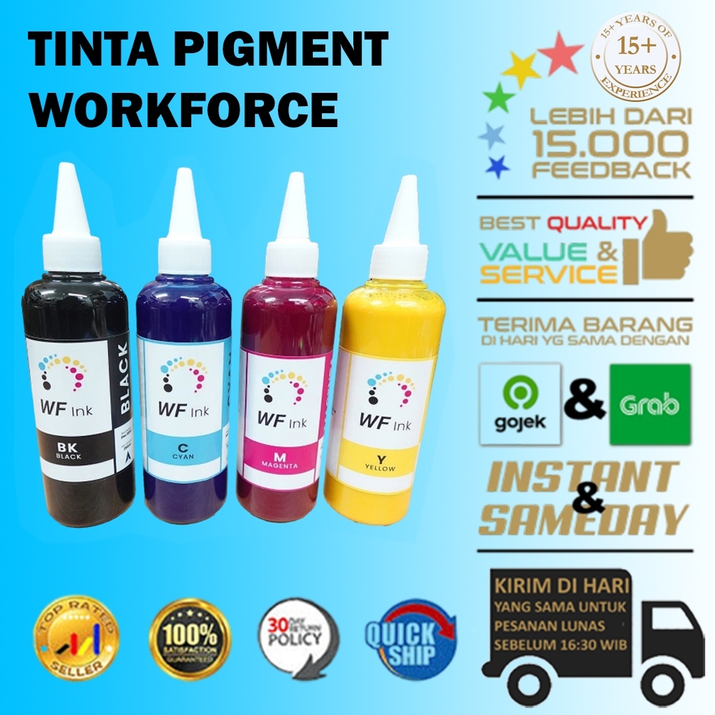 Tinta Pigment for High Speed Printer Work Force WF-C5390 WF-C5890 WF-C5290 WF-C5790 250ml