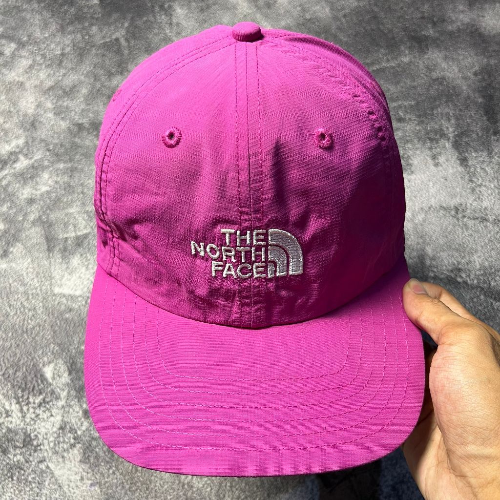 Topi Running TNF The North Face Pink Olahraga Lari Gym Baseball Sepeda Drifit Casual Padel Golf