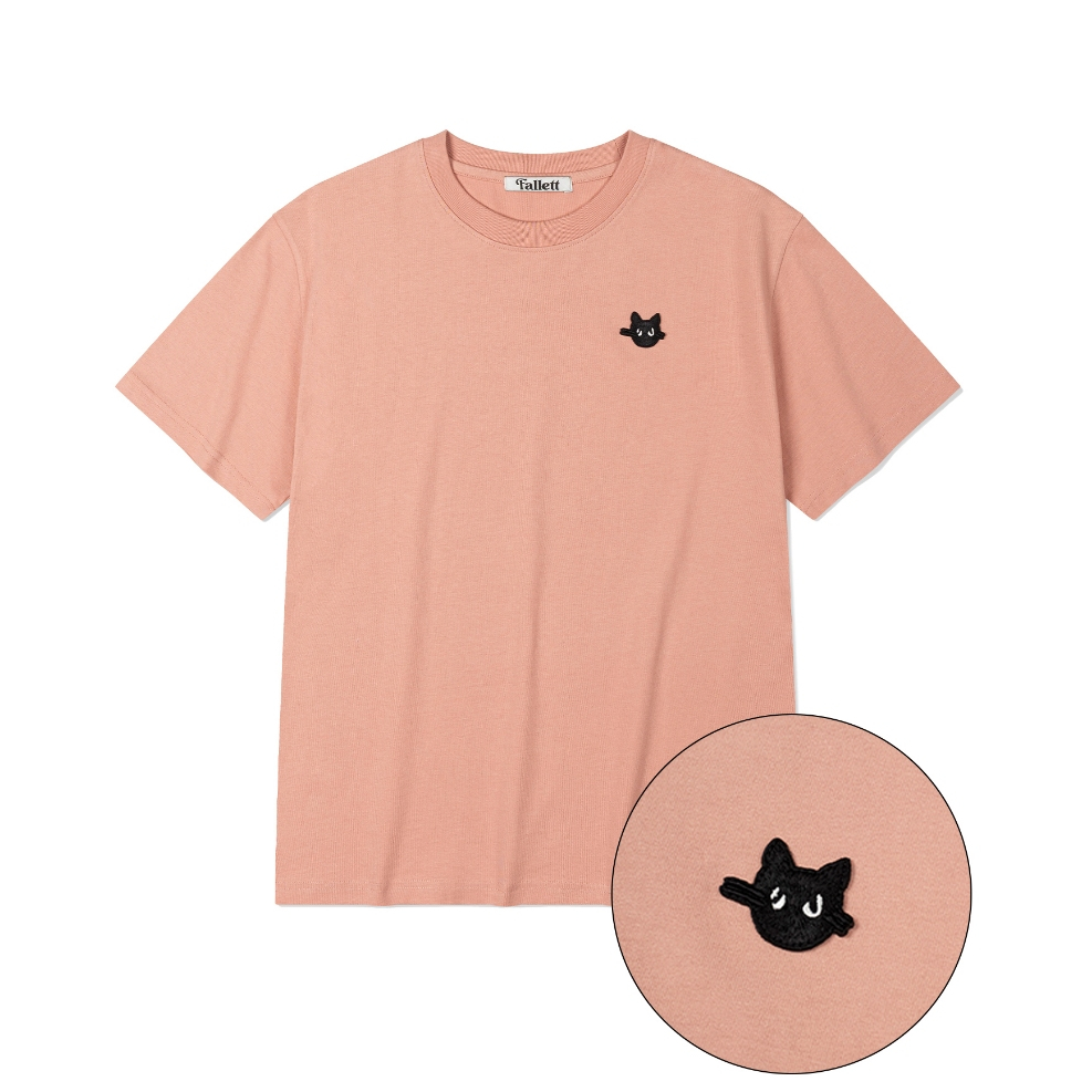 [FALLETT] NERO WAPPEN SHORT SLEEVE PINK Baju Tshirt Fashion Korea