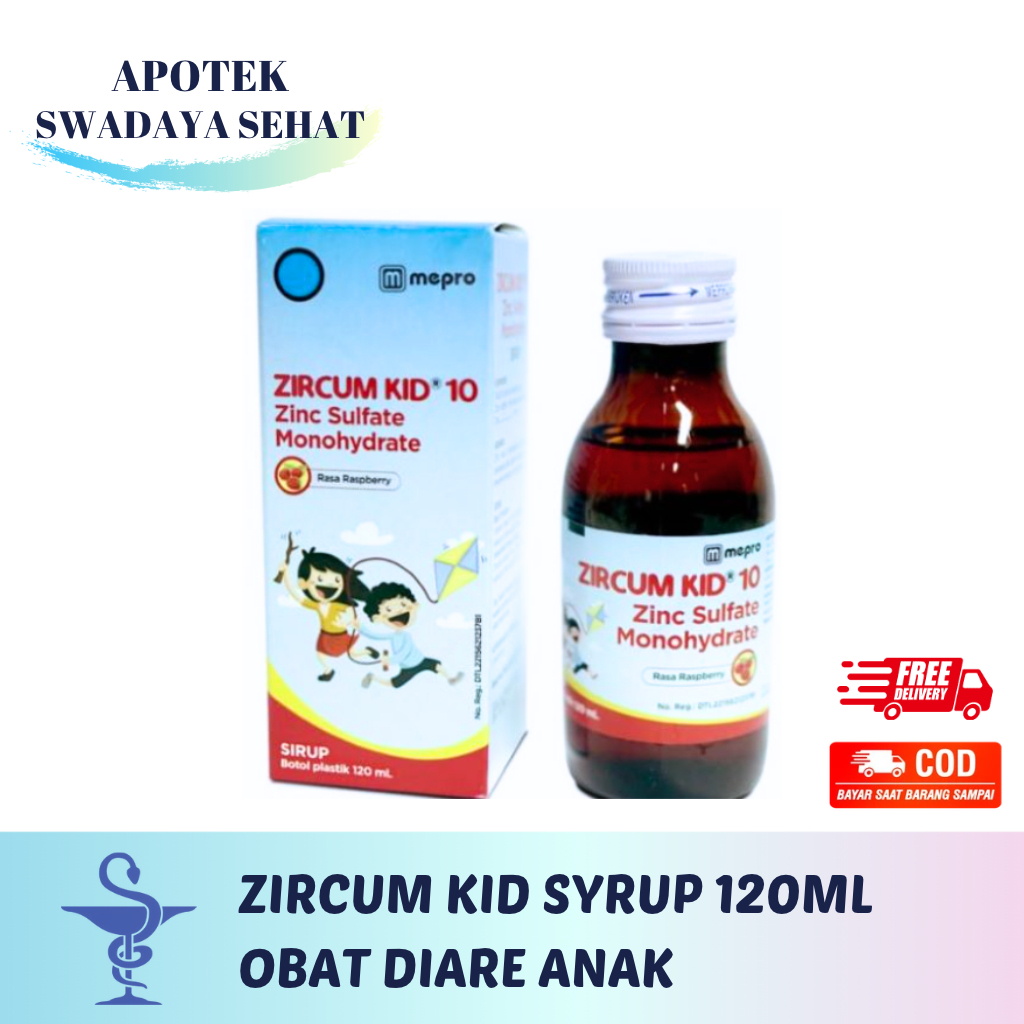 ZIRCUM KID I SYRUP 60 ML I Drop Bayi 15 MLIObat Zinc 20 MG 10mg I Syrup 120ml Zink Terapi Diare Supl