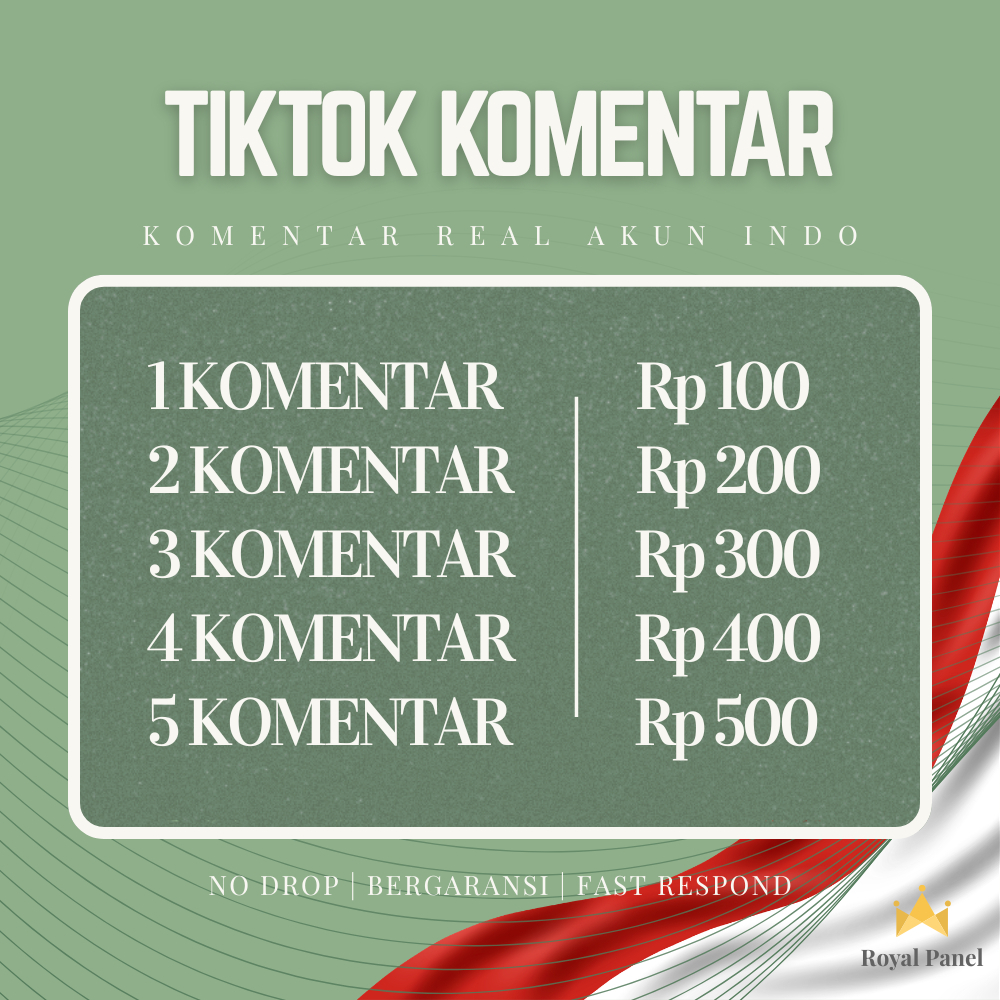 Komentar Tiktok Indonesia Permanen - Komentar Real Akun Indonesia - Comment Custom