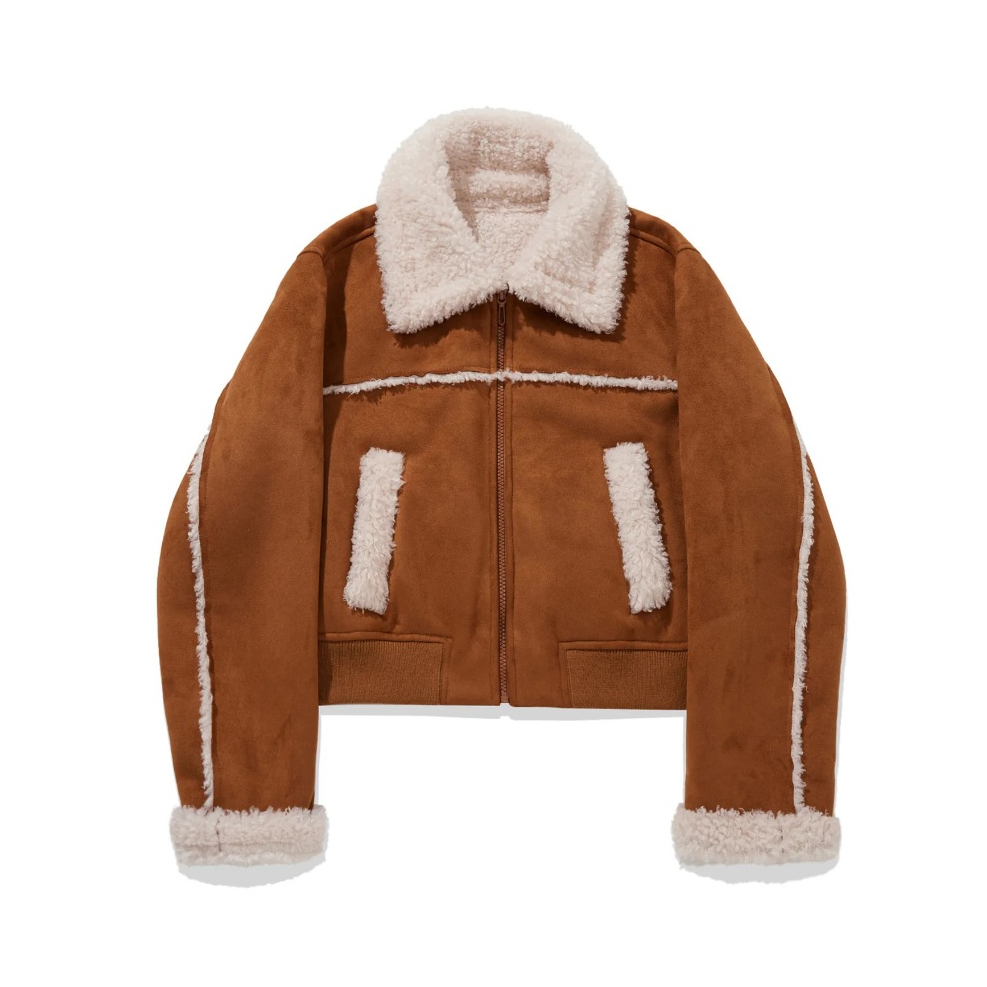 [FALLETT] ECHO FUR SHORT MUSTANG BROWN Jaket Fashion Korea