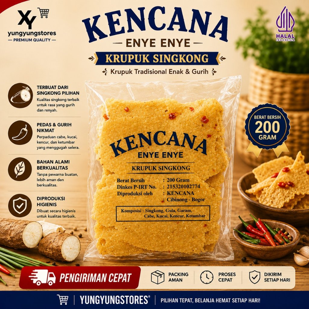 Kerupuk Singkong / Enye Enye Kencana 200 gram