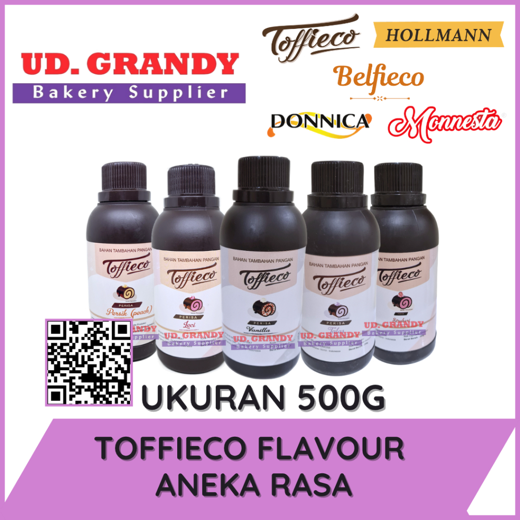 Toffieco Flavour 500g [ANEKA RASA] Toffieco Anggur Flavour, Blueberry Flavour, Gula Merah, Hazelnut,