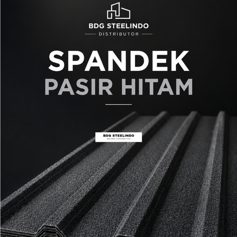 Spandek Pasir HITAM 6m / Atap 6 Meter Kanopi 6 mtr