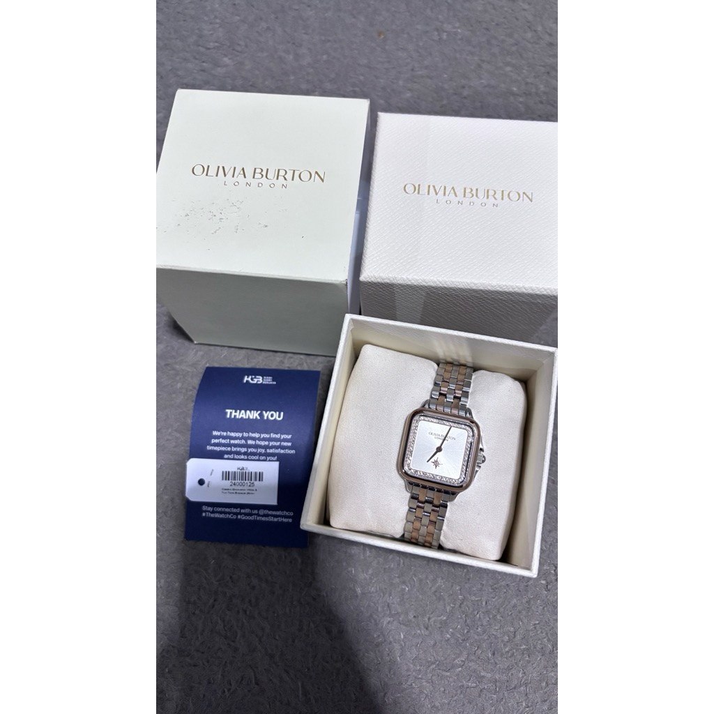 Jam Tangan Wanita Olivia Burton London Analog Tali Two Tone