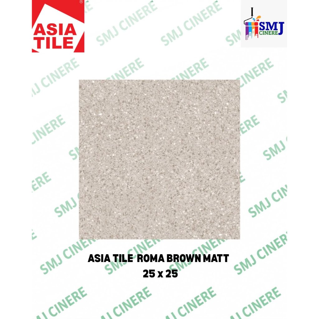 ASIA TILE Keramik Lantai Roma Brown 25x25 MATT