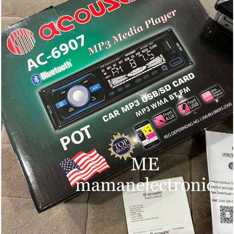 TAPE MOBIL MP3 ACOUSTIC AC-6907 MP3 USB SD CARD media player Bluetooth