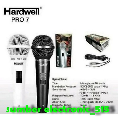 Mic Hardwell pro 7  / Pro7 mic vocal kabel hardwell original