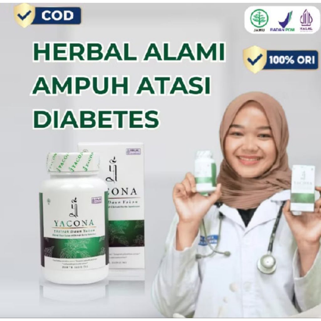 TERLARIS - YACONA ASLI ISI 60 KAPSUL HERBAL KESEHATAN AMPUH SEMBUHKAN DIABETES - BPOM