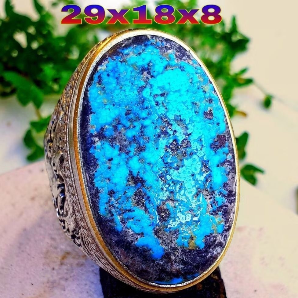 Batu Pirus Persia Krikilan Biru Dimensi Jumbo