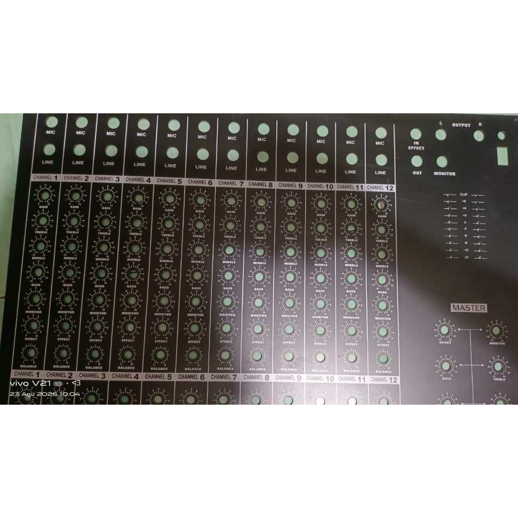 Panel Atas Mixer 12 Channel 8 Pot