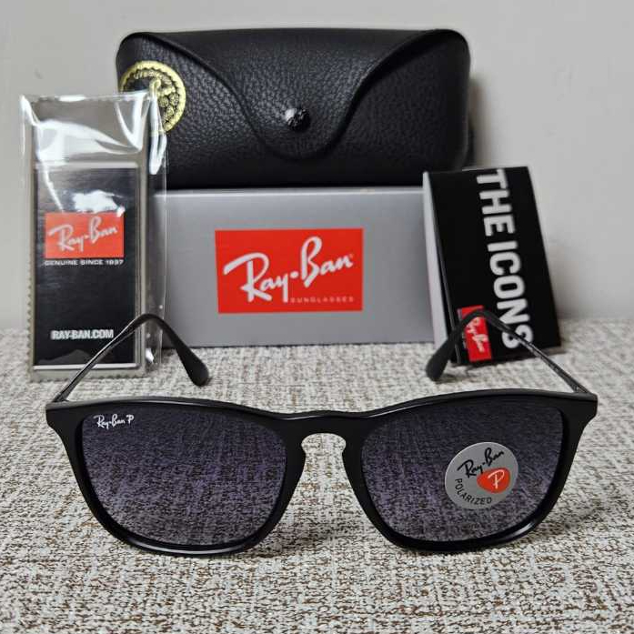 Kacamata Rayban Chris RB4187 622/T3 Black Doff Lens Gredient Original